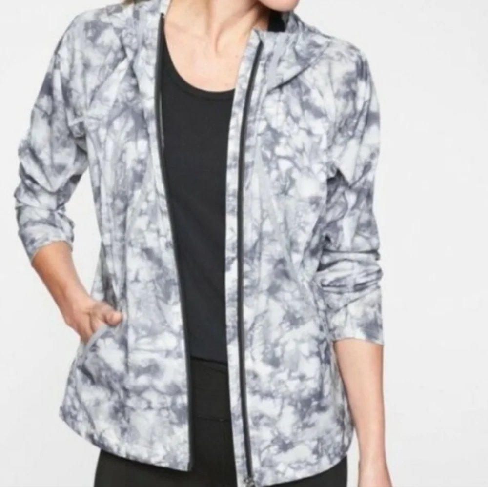 Athleta Tie Dye Catalina Full-Zip Foldable Jacket Size XS